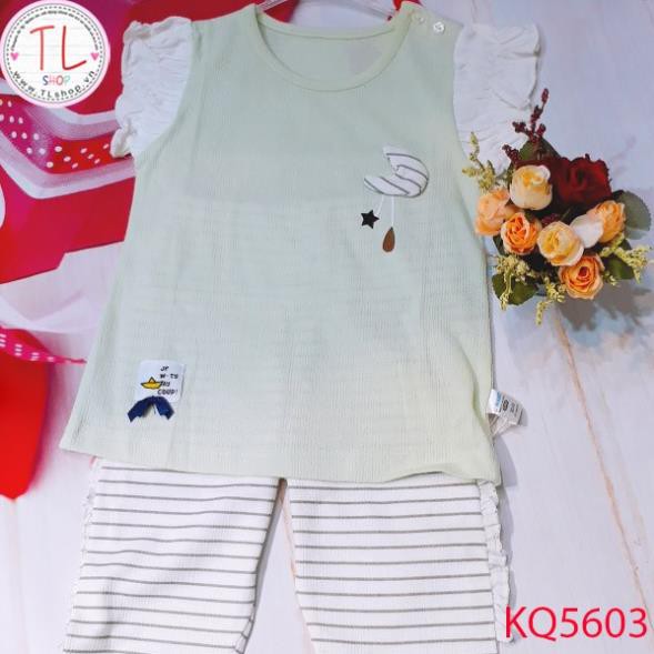 Thời Trang Trẻ Em - Set bộ quần sọc tay cánh tiên – Quần Áo Bé Trai - Bộ Bé Trai - Quần Áo Bé Gái - Bộ Bé Gái