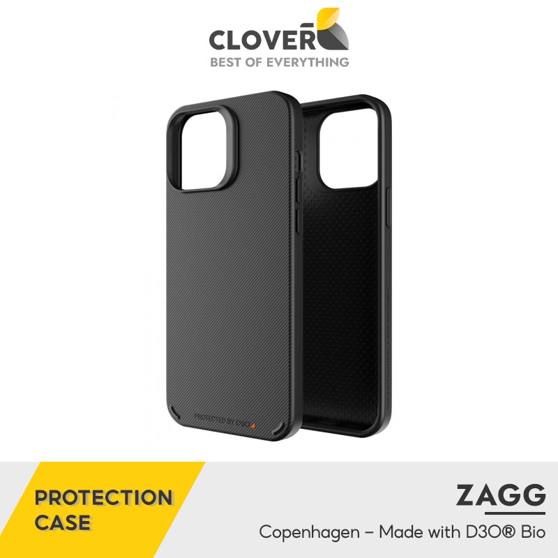 Ốp Lưng Siêu Mỏng Zagg Copenhagen Chống Rơi Đến 4m Vật Liệu D3o Ốp Dẻo Kháng Khuẩn Bảo Vệ Camera Cho Ip13 Promax Cloverb