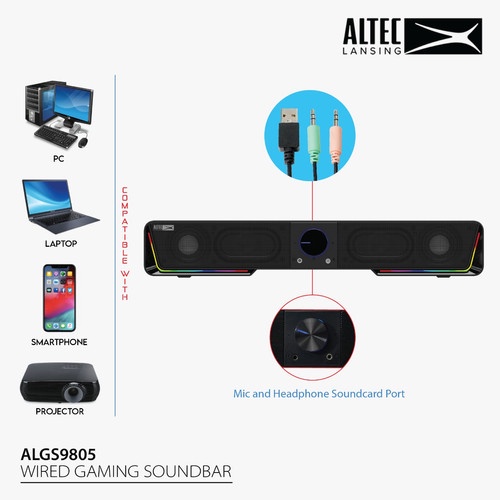 LOA MÁY TÍNH , LAPTOP CÓ DÂY 2.0 2 CÁI 1 BỘ ĐEN ALTEC LANSING ALGS9805