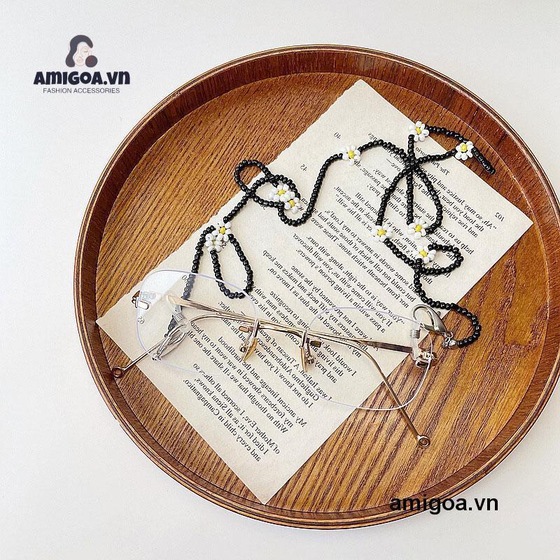 ✨✨Chuỗi Hạt Gạo Dệt Kim Và Hoa Nhỏ Đa Năng Làm Mặt Nạ Mắt Kính Cho Trẻ Em