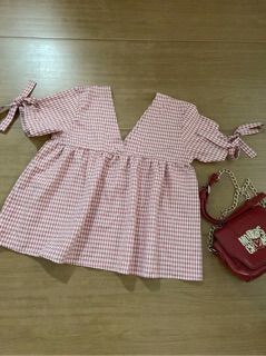 Áo sọc hồng Babydoll