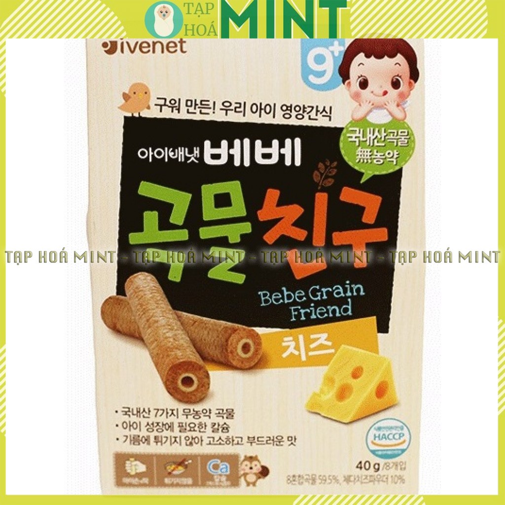 Bánh ngũ cốc hữu cơ Ivenet Hàn Quốc bổ sung canxi, bánh cho bé ăn dặm 9 tháng - Tạp hoá mint