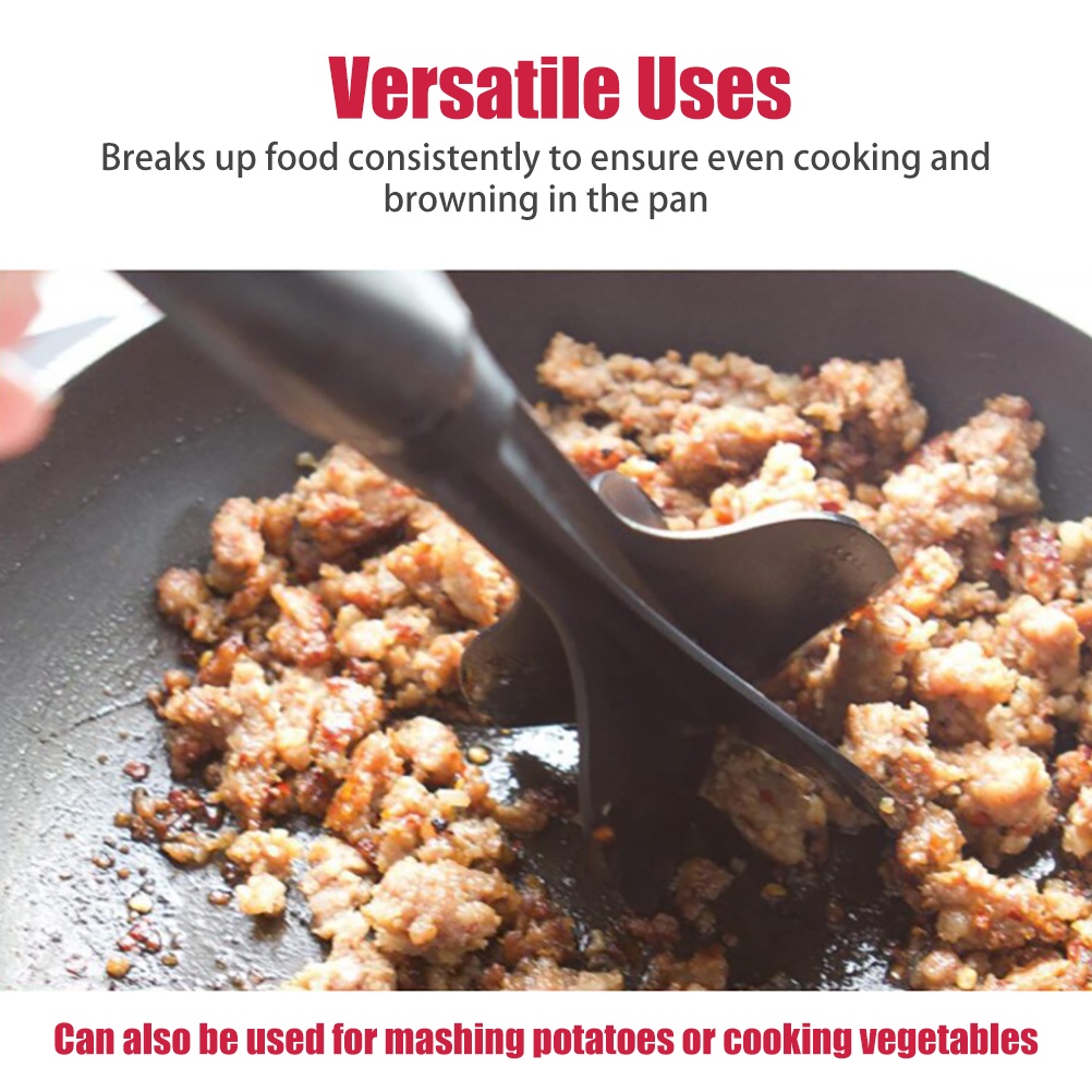 Meat Chopper Multifunctional Ground Beef Masher Burger Chopper Utensil Non-Stick Cookware burang