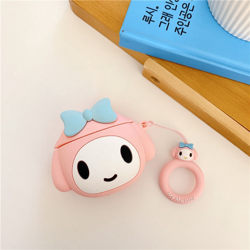 Vỏ silicon hình cún Sanrio Pudding chống nước bảo vệ chống va đập hộp sạc tai nghe cho i9 i10 i11 i12 Apple AirPods 1/2