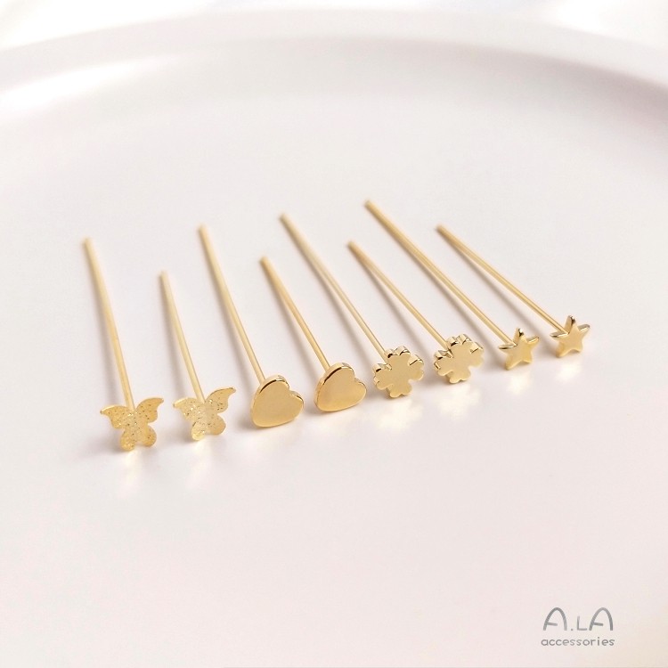 █Máy Đẩy Vàng 14K Tự Làm● 1 Kim Móc Hình Chữ T Đầu Dẹt Làm Đồ Thủ Công