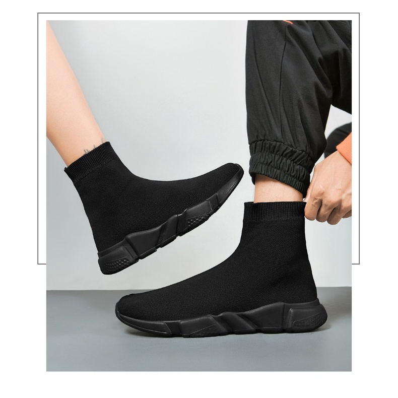 Giày bốt cổ cao phối giữ ấm màu sắc thời trang mùa đông cỡ 34-47 cho nam và nữ