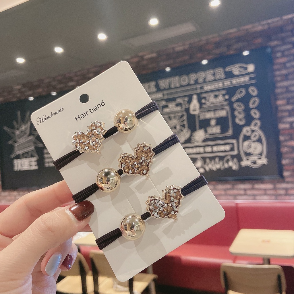 Dây buộc tóc SD515 trái tim dễ thương, cute, xinh đẹp phong cách Hàn Quốc làm phụ kiện tóc thời trang cho nữ