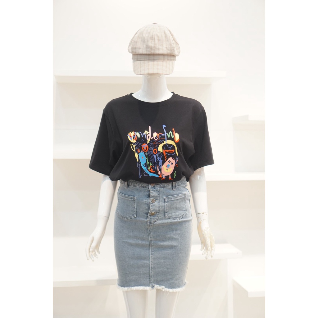 Áo thun nữ cotton in hình dễ thương 01