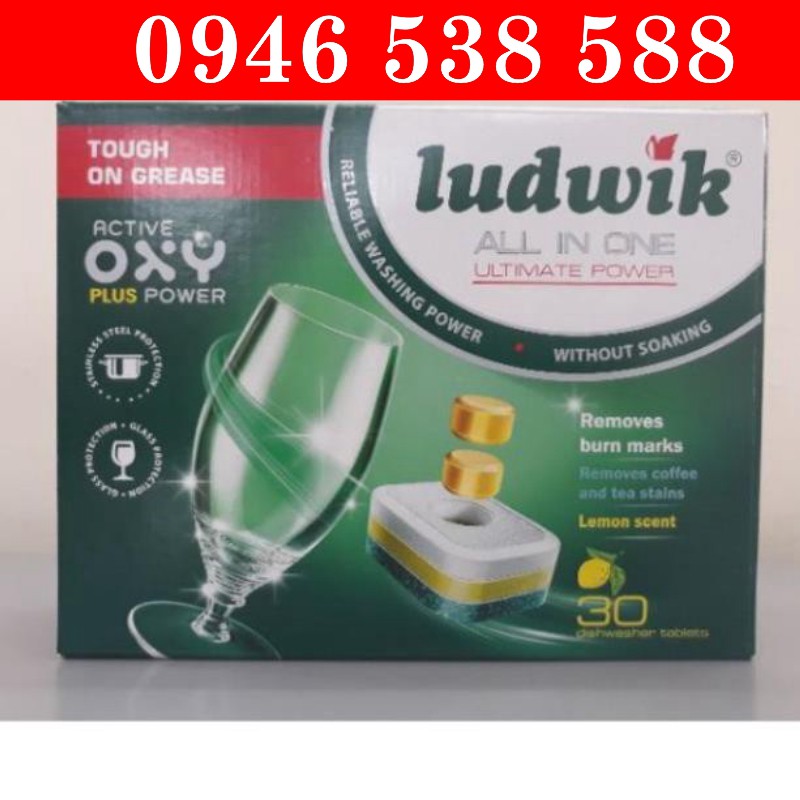 Viên rửa bát Ludwik All in one 30 viên, viên ludwik chính hãng nhập khẩu ba lan