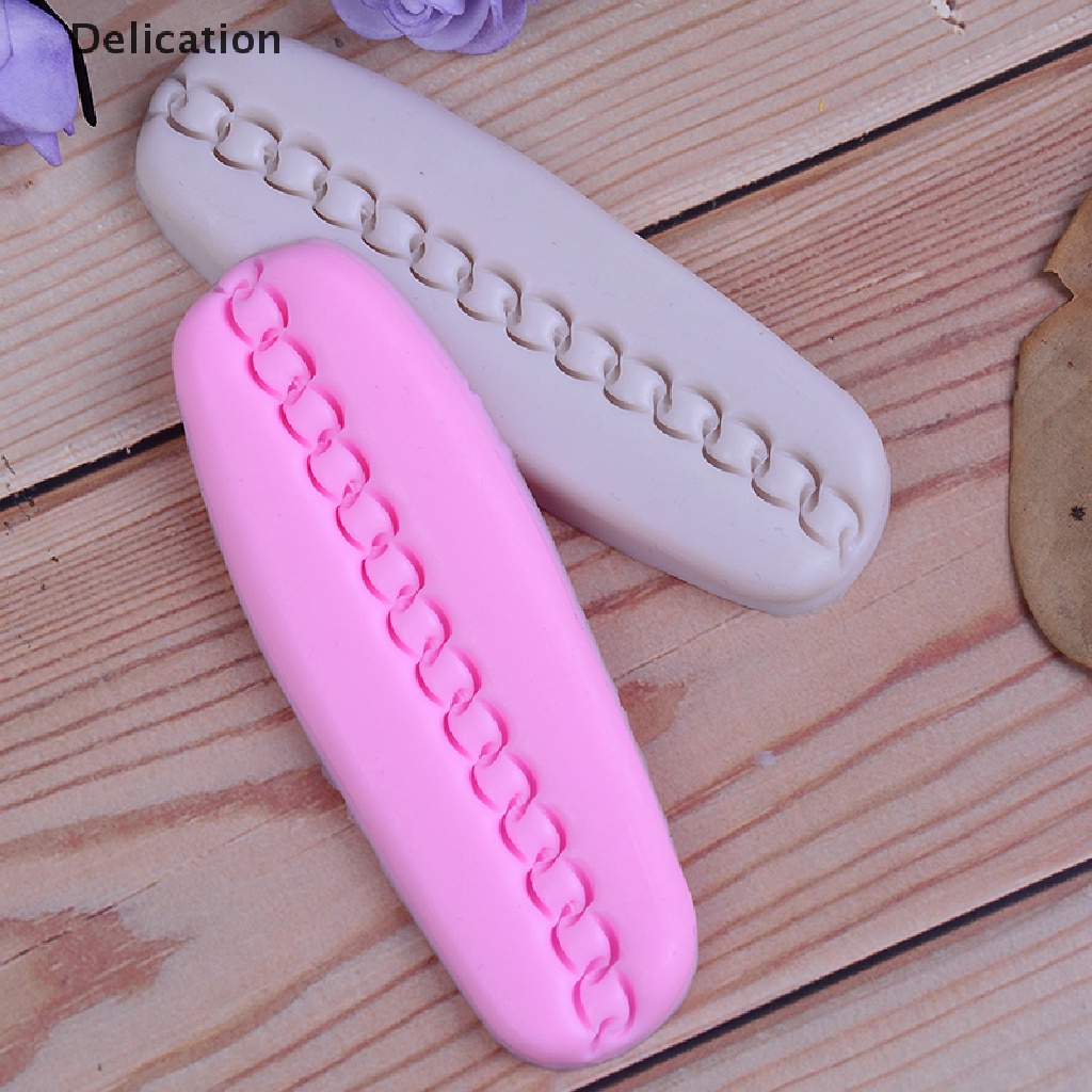 Khuôn silicone tạo hình dây xích 3D trang trí bánh kem túi xách