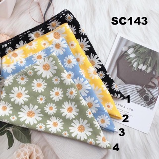 Khăn Bandana trơn họa tiết hoa cúc to