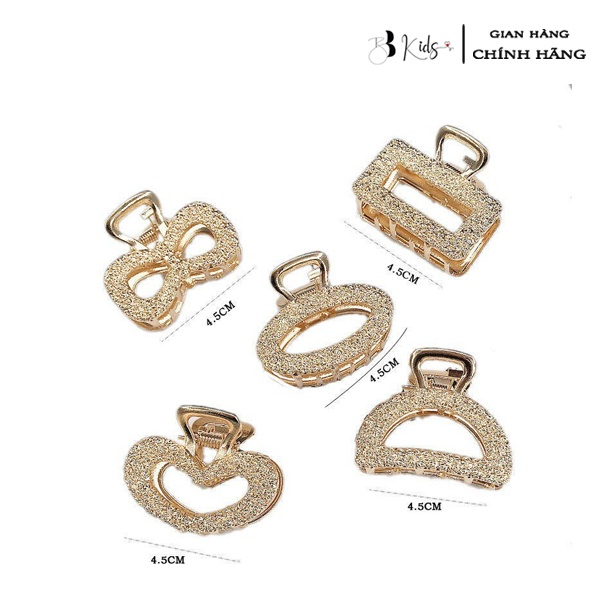 Sét 5 Kẹp Tóc BB Kids Màu Vàng Sang Chảnh