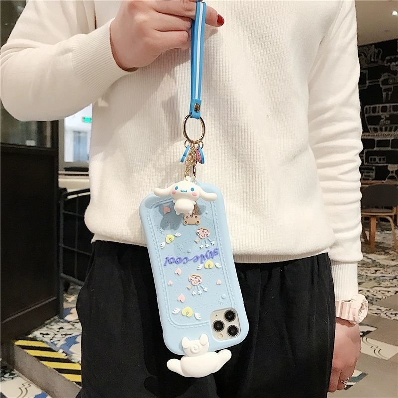 Ốp điện thoại silicon in hình con chó trắng xinh xắn cho Iphone 12promax 11promax 7plus 8 13promax Xs Xr