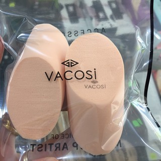 bịch 2 bông tán kem nền, phấn nước vacosi xúc xích elip BP10