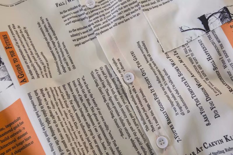 Áo Sơ Mi Tay Dài In Họa Tiết Tờ Báo Độc Đáo Cho Nam Nữ | BigBuy360 - bigbuy360.vn