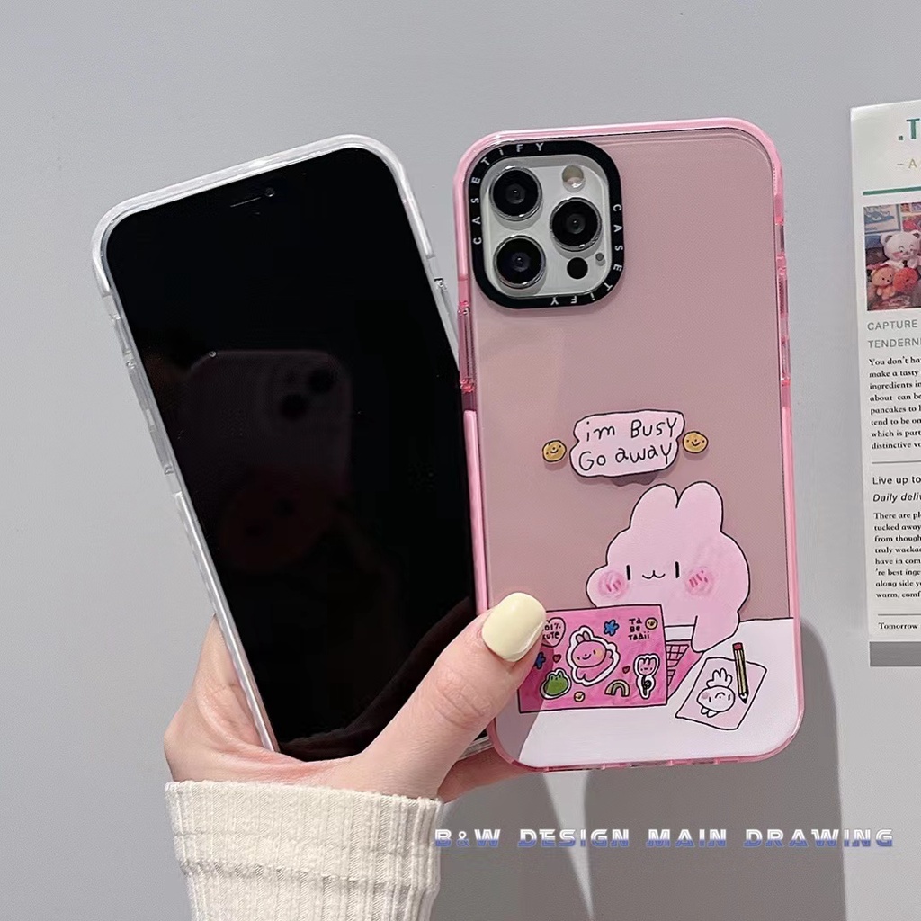 Hoạt Hình Ốp Điện Thoại Mềm Trong Suốt Chống Sốc Hình Thỏ graffiti Cho iphone 15 pro max 14 13 12 11