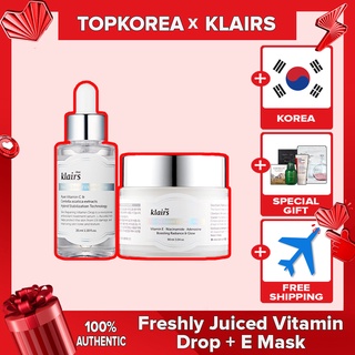(Hàng Mới Về) Klairs Vitamin Drop or Vitami E Mask / Bộ Mỹ Phẩm Chăm Sóc Da Klairs Chứa Vitamin C & Vitamin E + + Chất Lượng Cao / TOPKOREA