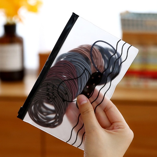 Set 100 dây buộc tóc trơn nhiều màu