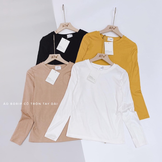Áo thun cổ tròn dài tay