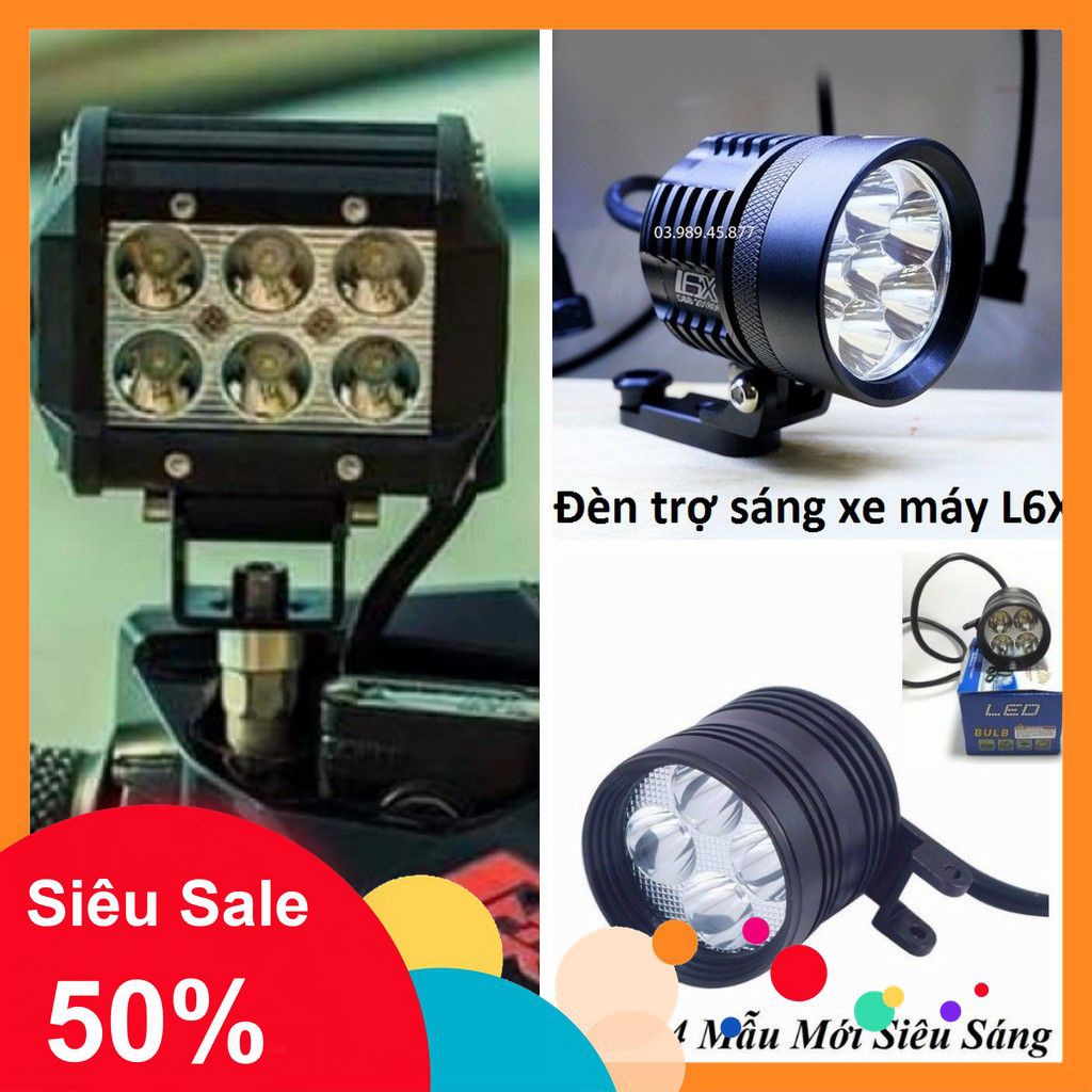 [5🌟][FREESHIP] ĐÈN ĐI PHƯỢT - ĐÈN TRỢ SÁNG XE MÁY C6 - L4 - L6X CAO CẤP [SALE]