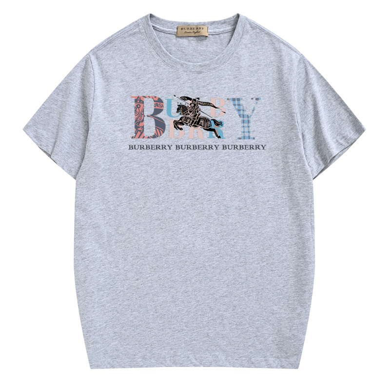 Áo thun tay ngắn in chữ BURBERRY nhiều màu sắc thời trang cho nam và nữ