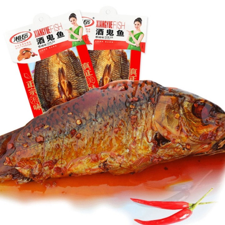 Cá chép thơm cay 80gr, đặc sản khô cá cay Hồ Nam (hàng có sẵn)