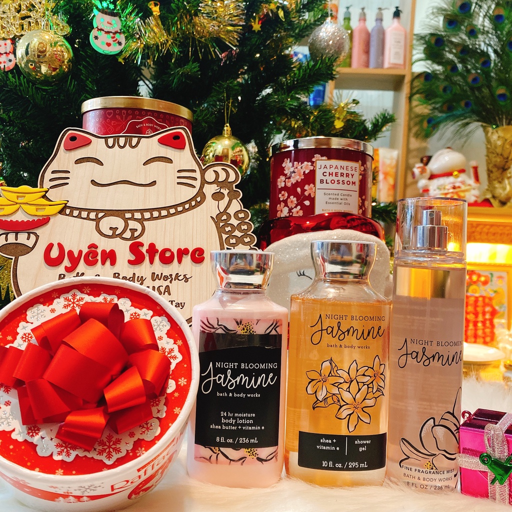 NIGHT BLOOMING JASMINE - Xịt Thơm Toàn Thân Body Mist Bath & Body Works