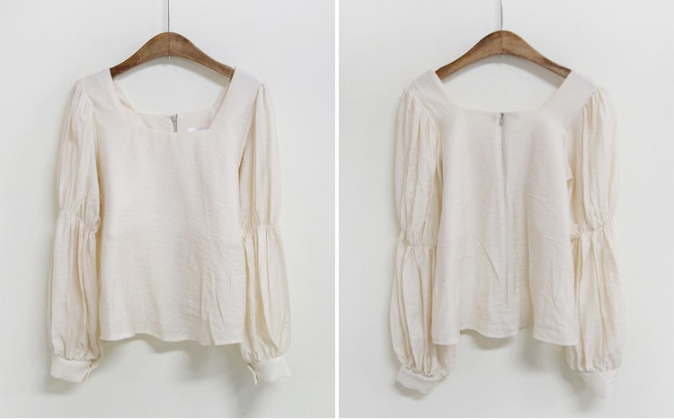 Áo Sweater Cổ Vuông Phong Cách Retro Hàn Quốc | BigBuy360 - bigbuy360.vn