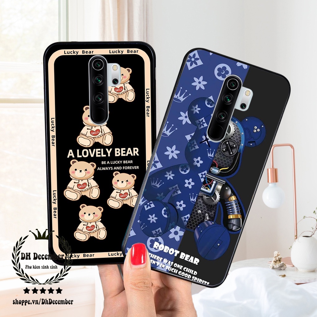 Ốp lưng Xiaomi REDMI NOTE 8 PRO in hình 3D lucky, gấu Brick xinh xắn - KHÔNG NÊN BỎ LỠ