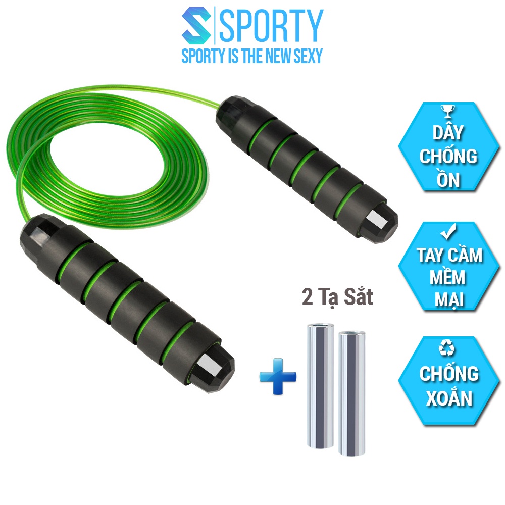 Dây Nhảy Thể Dục SPORTY  Tập Thể Lực Giảm Cân Giảm Mỡ Bụng Đốt Cháy Calo, Tập Luyên Boxing