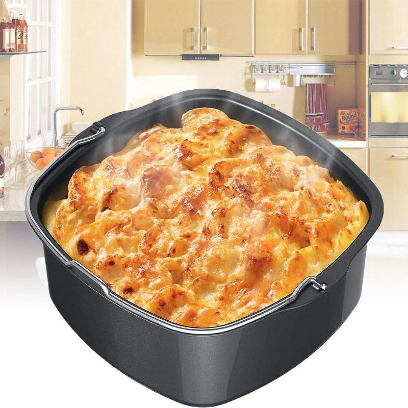 HO Square Non Stick Cake Mold Baking Tray Pan Roasting Basket Bakeware Air Fryer