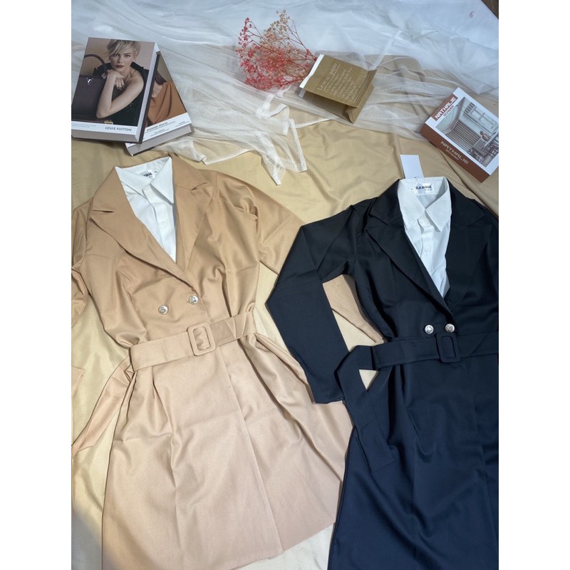 (VIDEO THAT)Set Vest kèm Sơmi + Đai eo Hot Trend/ CO SAN