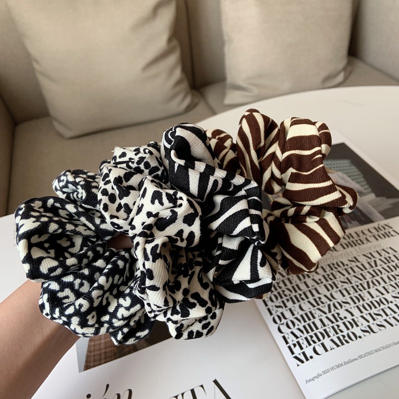 Dây buộc tóc họa tiết ngựa vằn/báo thời trang mới d20112302