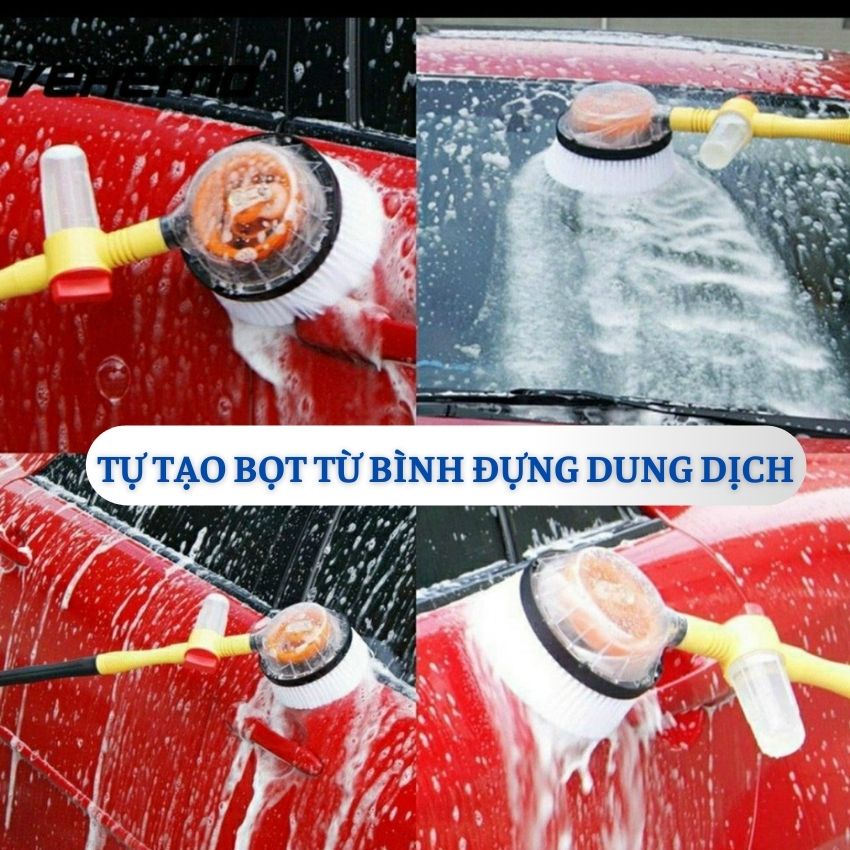 Chổi Rửa Xe Ôtô Tự Xoay 360 Độ - Tiện Lợi Sử Dụng Dễ Dàng Giúp Tiết Kiệm Công Sức Mỗi Khi Lau Rửa
