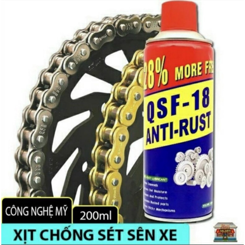 Xịt chống sét sên xe, chi tiết máy.