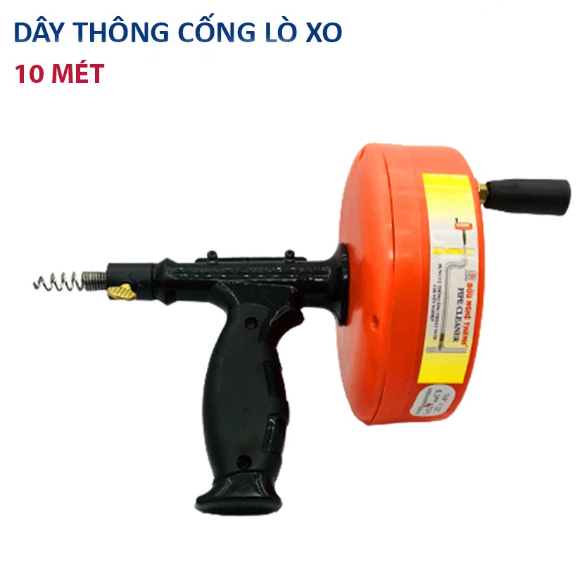 Dụng cụ thông tắc cống, thoát nước [HỎA TỐC] lavabo, ống cống, ống thoát nước, phòng tắm 10M-BỬU NGHỆ THÀNH - CÓ TAY CẦM