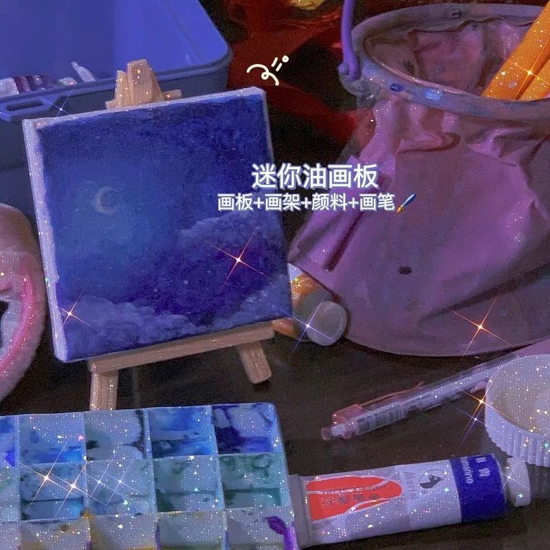 Sinh viên Tự làm thủ công máy tính để bàn trang trí canvas trang trí giá vẽ graffiti bảng vẽ