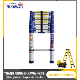 Thang nhôm rút thông minh nikawa nk-48 - 14 bậc - 4.8 mét