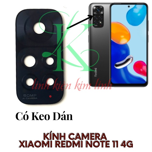Kính Camera Xiaomi Redmi Note 11 4g  kèm keo dán