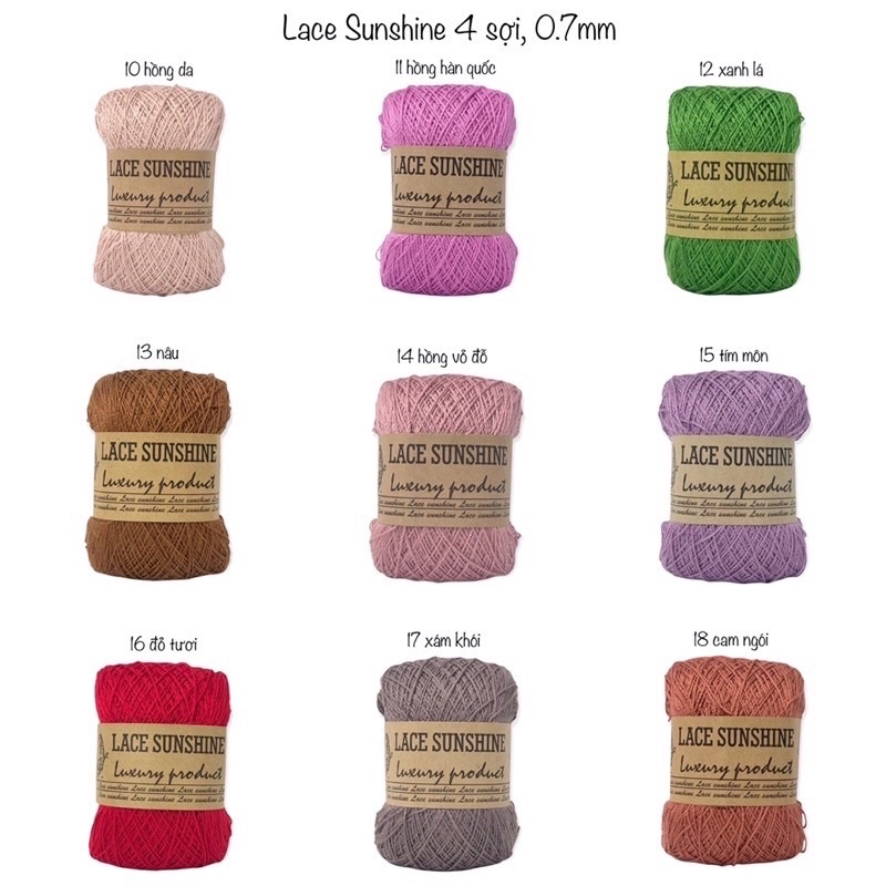 Lace Sunshine 4 sợi, 0.7mm