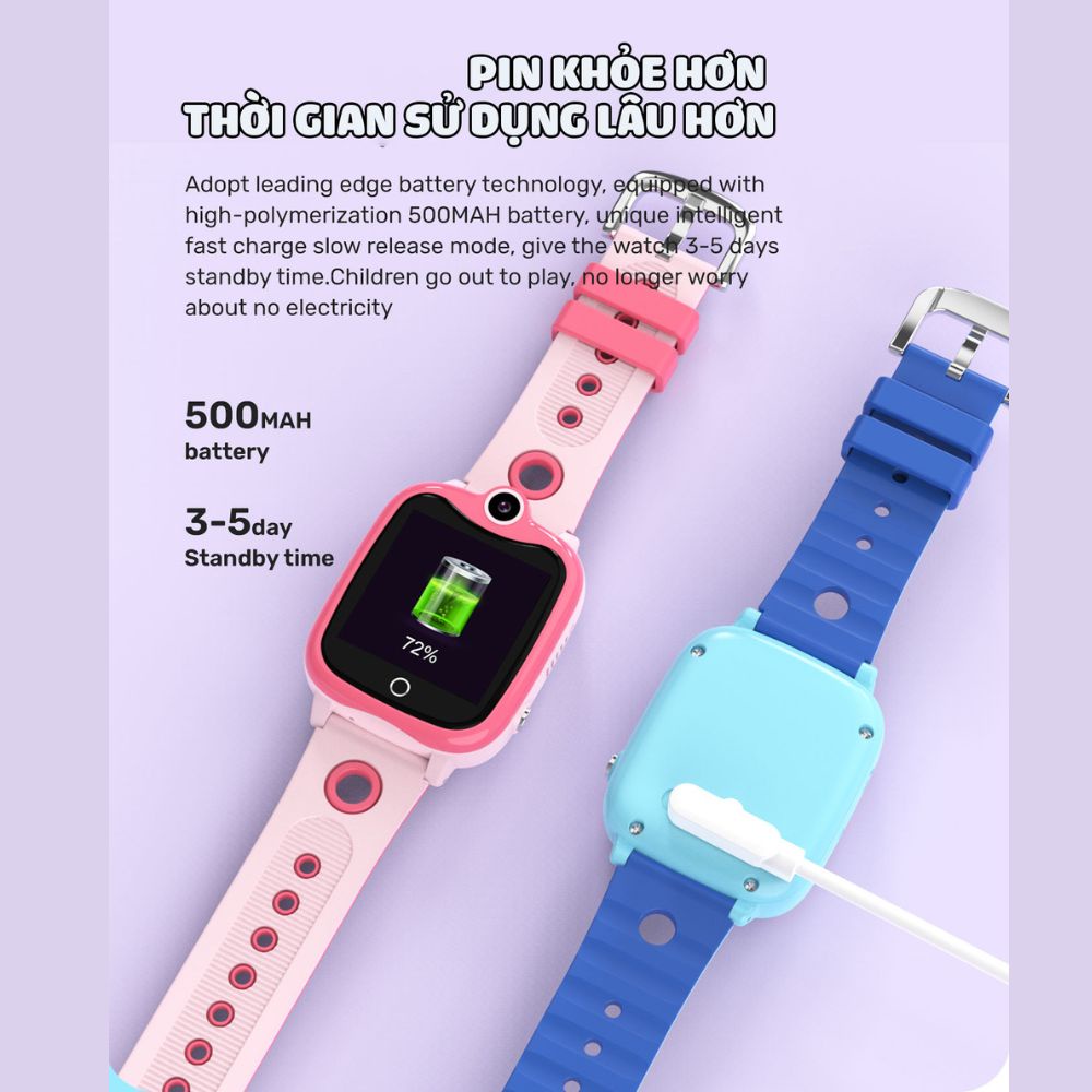 Đồng hồ thông minh trẻ em D06S nghe gọi chống nước cao cấp