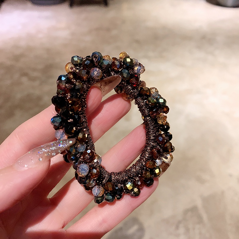 Dây Buộc Tóc Cao Su Co Giãn Đính Hạt Ngọc Trai Thời Trang Cho Nữ