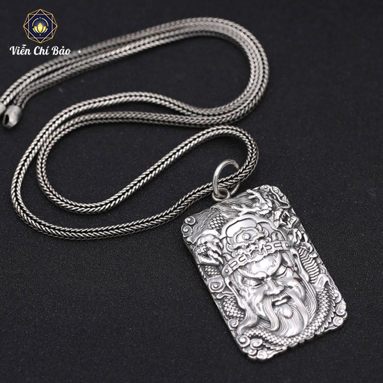 Mặt dây chuyền bạc nam Quan Công Võ Thánh chất liệu bạc Thái 925 thương hiệu Viễn Chí Bảo M100019