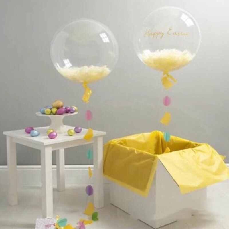 Bong bóng trong suốt 18 inch 36 inch trang trí tiệc