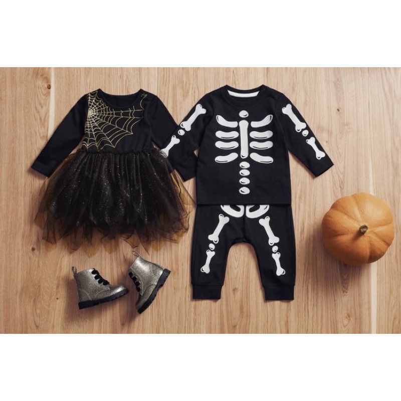 Váy Tutu Bodysuit Bé Gái Hallowen Đen HaM