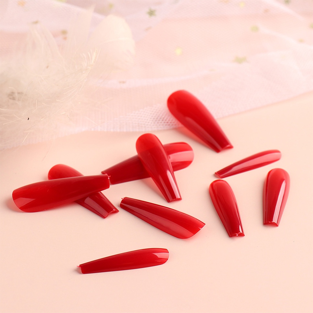 Hộp 100 Móng Tay Giả Hình Chữ T Mini Nhiều Màu Sắc