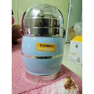 Cặp lồng phình nắp bát 3 ngăn inox 304