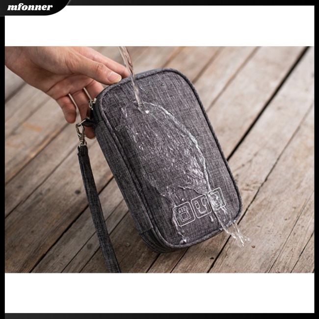 Túi Đựng Đồ Điện Tử/ Cáp USB/ Tai Nghe Chống Thấm Nước Tiện Dụng Mang Theo Du Lịch