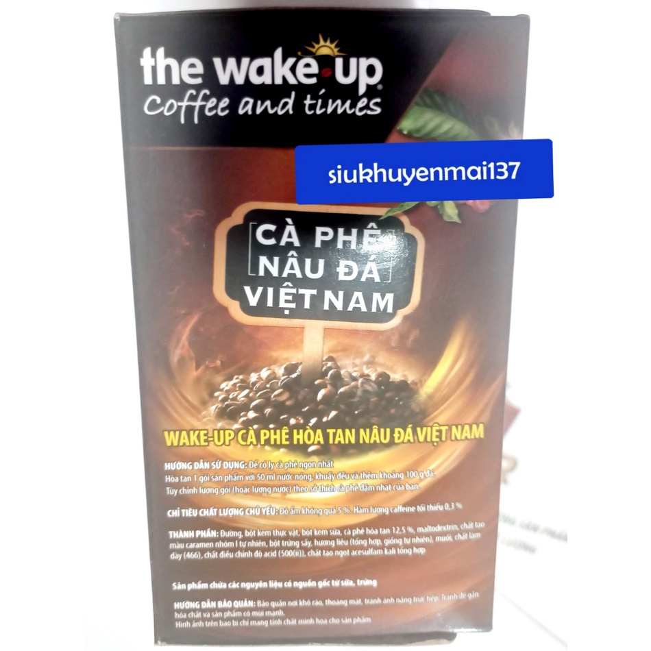 Hộp 240 gr Cà phê Wake Up nâu đá Việt Nam . date:6_24