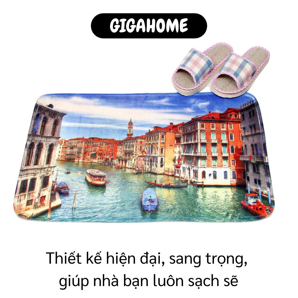 Thảm Lau Chùi Chân GIGAHOME Hình 3D Đẹp Mắt Để Nhà Tắm Chống Trượt, Siêu Thấm Hút 4303